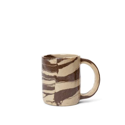 Bild av Ferm Living Ryu Mug Mugg Tall Sand/Brown W7.7 x D12 H9.5 cm