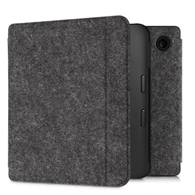 Bild av kwmobile Case Compatible med Kobo Libra 2 Filz Fabric Erader Protective Cover Mörkgrå