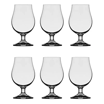 Bild av Stölzle Lausitz öltulpan Berlin, set om 6 I 390 ml ölglas perfekt för ölälskare diskmaskinssäkert öltulpanset stor okrossbara vetefulpaner av blyfritt kristallglas