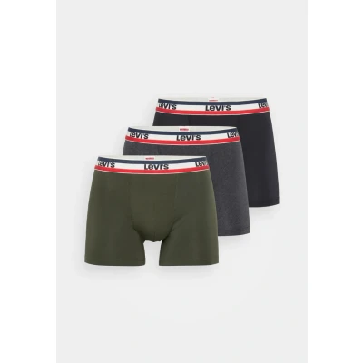 Bild av Levi&#039;s LOGO Boxer Brief 3 PACK Underkläder, Storlek: Medium, Khaki