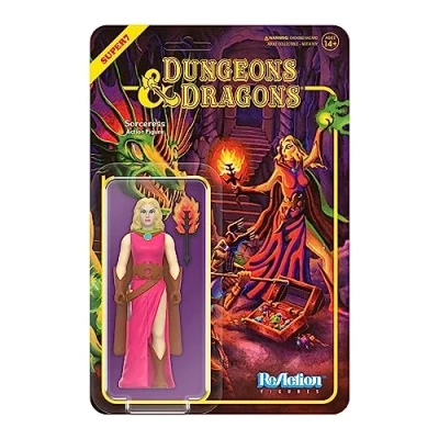 Bild av Super7 Dungeons &amp; Dragons Sorceress 3.75&quot; and Action Figure with Accessory Vintage Collectibles Retro Toys