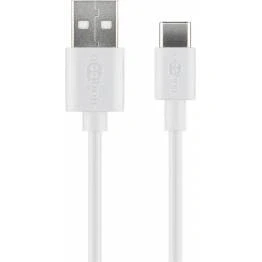 Bild av GooBay USB C till 2.0 kabel 2 meter Vit
