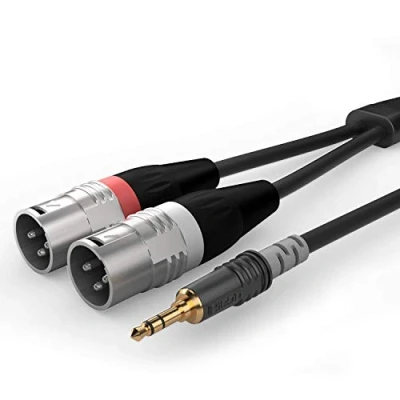 Bild av Sommer Cable HBA 3SM2 0300 Audio Adapterkabel [1x XLR stik 3 polet 1x Jackstik 3,5 mm] 3.00 m Sort