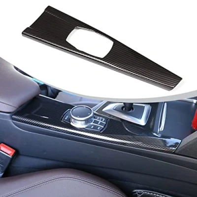 Bild av Kolfiberstil ABS multifunktion multimedia dekoration paneltrim för 3 serien F30 2013 2018 vänsterstyrd