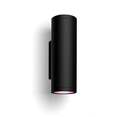 Bild av Philips Hue Appear svart: vägglampa för utomhusbruk, LED modul, White and Color, Zigbee, IP44, trådlös, kompatibel med Amazon Alexa, Google Home Assistant och Siri