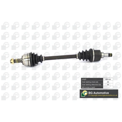Bild av Drivaxel, framaxel vänster, citroën c4 i, coupé, peugeot 307, 307 break, cc, sw, 3272.5X, 3272.6X, 9636786780