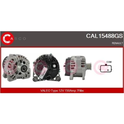 Bild av CASCO CAL10276AS Generator 12V 120A OPEL: Combo C Skåpbil / Kombi, Corsa Hatchback, Meriva A