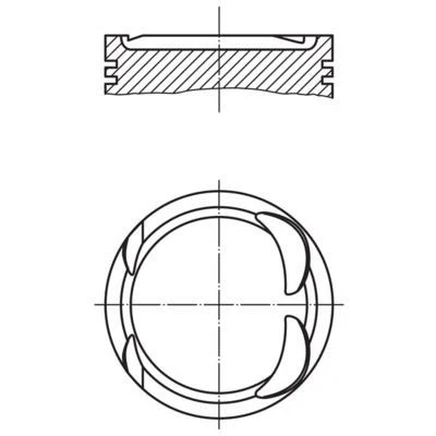 Bild av MAHLE ORIGINAL 021 PI 00117 002 Piston 83,21 RENAULT: TRAFIC 2 Kasten, CLIO 2, Bus