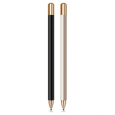 Bild av MEKO 2 i 1 penna, Disc Touch universell pekpenna 100 % kompatibel med alla tabletts pekskärmar, iPhone, iPad, Surface, Huawei etc, magnetisk lock (svart).