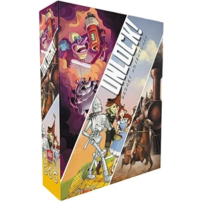 Bild av Space Cowboys UNLOCK! Secret Adventures Kortspel Escape Room Spel för Vuxna och Barn Mysteriespel Spelkvällar med Familjen Engelska Ålder 14+ 1 6 Spelare Speltid 60 Minuter
