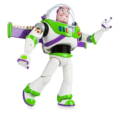Bild av Disney Store Interactive Speaking Action Figuard Buzz Lightyear från Toy Story, 30 cm / 11 med över 10 engelska meningar, interagerade andra figurer, laserstråle, för barn 3 år