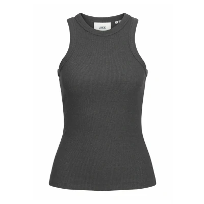Bild av JACK &amp; JONES Jxforest STR Sl Rib Top JRS Noos linne, Mörkgrå melange, XS
