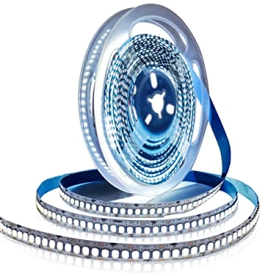 Bild av Tesfish 12V LED Remsa, Vit 6000K 5 Meter Strip Lights SMD 2835 IP20 240 LEDs/M, Totalt 1200 LEDs Superljus Remsa Ljus Bar Ljuslist för Sovrum, Kök Dekoration
