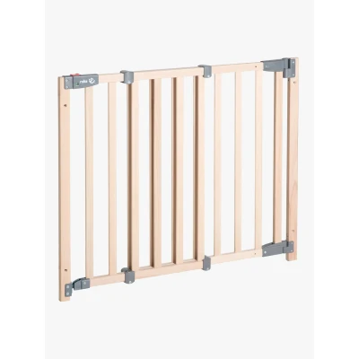 Bild av roba Trapportsskydd Safety Up Variabel bredd 93,5 120,5 cm Barriärfritt/Automatiskt Skyddsgaller med trafikljusfunktion Genomgångssäkring av massivt bokträ för barn &amp; husdjur