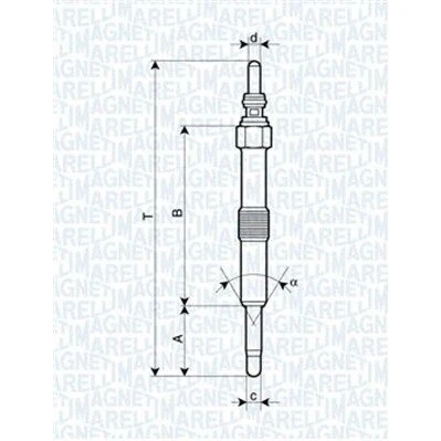 Bild av MAGNETI MARELLI 062900067304 Bougie de préchauffage 11V 10A M10X1 LAND ROVER: Defender SUV, Discovery 2, Pick up