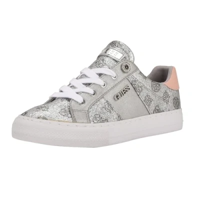Bild av GUESS dam Loven Sneaker, Silver/rosa glitter logotyp 099, 38 EU