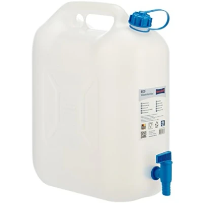 Bild av hünersdorff 817710 ECO vattenbehållare med fast avloppskran/vattenutlopp, 22 liter (med kran)