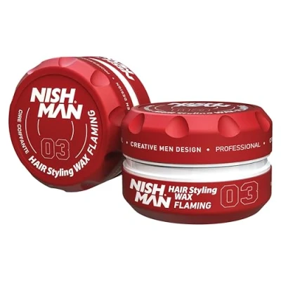 Bild av NISHMAN 03 Hair Styling Wax Flaming röd 150 ml XL