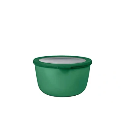Bild av Mepal Multi Bowl Cirqula Round Plastbehållare med lock Lämplig som lufttät behållare för kylskåp, mikrovågsugn, frys och serveringsfat Matlagningsskålar 2 000 ml Levande grön