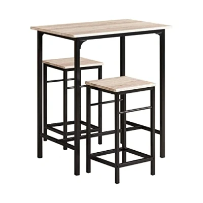 Bild av SoBuy Barbord och 2 pallar, Matgrupp, Testad för 120 kg, OGT10 HG
