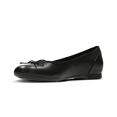 Bild av Clarks dam couture Bloom stängda ballerinaskor, Svart läder, 37 EU