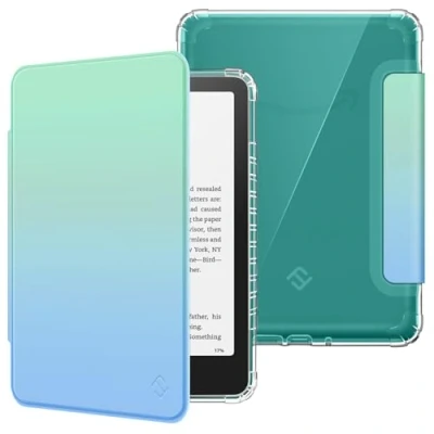 Bild av Fintie fodral för 7 tum Kindle PW (12. generationen) 2024 och Colorsoft Signature Edition (1:a generationen), klart mjukt TPU skyddsfodral med automatisk sömn/väckning, färggradient