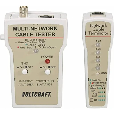 Bild av Kabeltester CT 1 VOLTCRAFT Beregnet til... RJ 45, BNC
