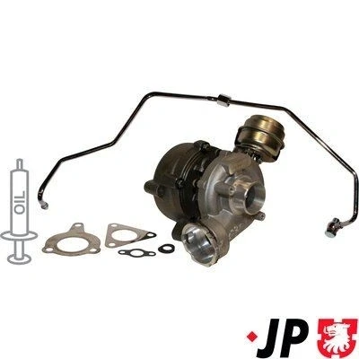 Bild av JP GROUP 1117801010 Turbocompresseur à gaz d&#039;échappement y compris Jeu de joints d’étanchéité, avec aspiration d&#039;huile