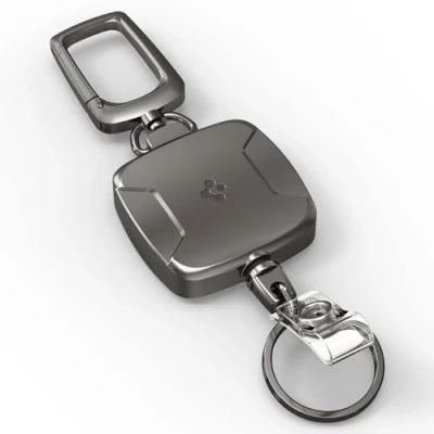 Bild av Spigen Carabiner Keychain ID Badge Holder Reel Clip för korthållare