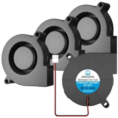 Bild av WINSINN 50 mm fläkt 24 V 5015 hydrauliskt lager x 15 turbin Turbo hög hastighet (paket med 4 st)