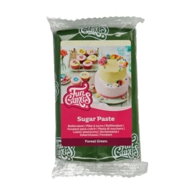 Bild av FunCakes Sockerpasta Forest Green: lätt att använda, slät, flexibel, mjuk och följsam, perfekt för tårtdekorering, halal, kosher glutenfri, 250 g