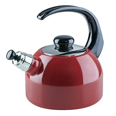 Bild av Riess, 0543 020, flöjtpanna Plus, klassisk färg röd, diameter 18 cm, höjd 21,7 innehåll 2 liter, emalj, emaljerad 3 gånger, röd/svart, induktion