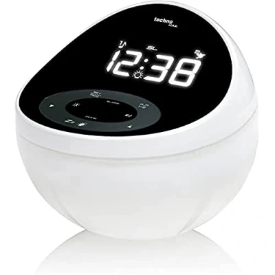 Bild av Technoline, WT 500 premium klockradio, vit svart, 14,5 x 12,5 cm