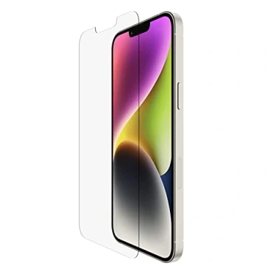 Bild av Belkin UltraGlass skärmskydd för iPhone 14/13/13 Pro, antimikrobiell ytbehandling, enkel applicering utan bubblor med den medföljande monteringsformen, testad 9H hårdhet