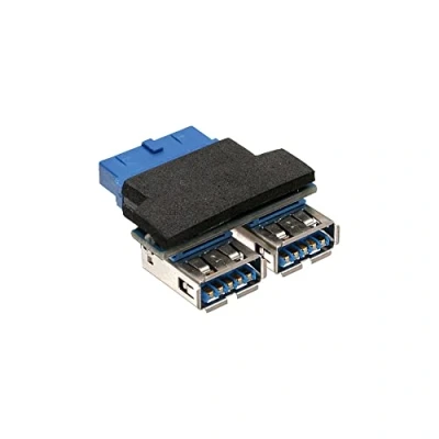 Bild av InLine 33444I USB 3.0 adapter / 2x hona A till 19 pin moderkortsanslutning 1 st.