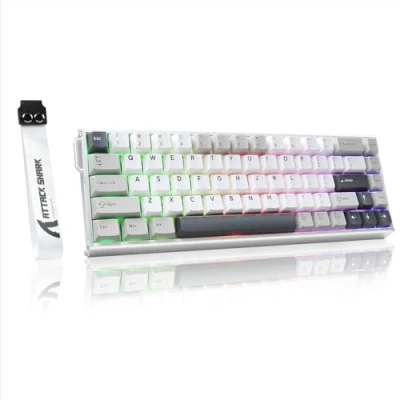 Bild av ATTACK SHARK X68MAX HE Snabbt triggerkabelanslutet speltangentbord i aluminium, 0,005mm RT noggrannhet, magnetiska Hall effektbrytare,justerbar aktivering,8000Hz,0,08ms latens, RGB