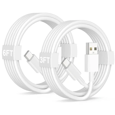 Bild av USB C kabel för iPhone 16 15 Carplay laddkabel, 1 m 2 A till Pro Max, Plus, iPad Air, 10:e genen, Air 5:e gen,Samsung S24 S23, typ Android