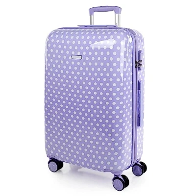 Bild av ITACA Childrens Trolley resväska 65cm 4 dubbla Hjul. Tryckt polykarbonat. Bagage. Styv, bekväm och lätt. Kvalitet design., Lila