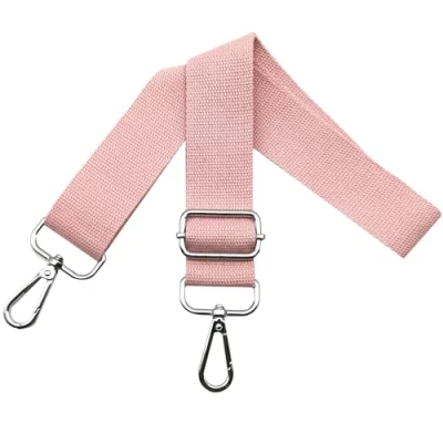 Bild av Fickremmar för byte axelrem väska väskrem justerbar bred 3,8 cm med silverkarbinhake, bärrem handväskor dam väskband, väskor, rosa, Q2