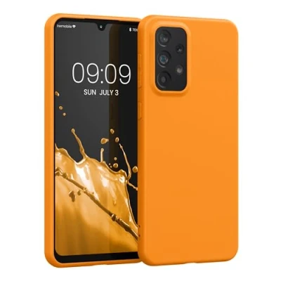 Bild av kwmobile fodral kompatibelt med Samsung Galaxy A33 5G mjukt smalt skyddande TPU silikonskydd fruktig orange