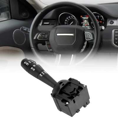 Bild av QWORK® Rattbrytare, blinkersomkopplare, bil ratt kombinationsbrytare, kompatibel med Dacia Dokker Duster Lodgy Sandero OEM 8201167988, 255400337R