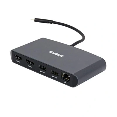 Bild av CalDigit Thunderbolt 3 Mini Dock (HDMI 2.0) Bärbar, busstyrd, 40 Gbs, Dual 4K @ 60 Hz, USB 3.0 &amp; 2.0, GbE LAN. Kompatibel med Mac och PC (Dual HDMI
