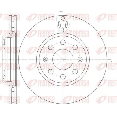 Bild av REMSA 6981.10 Disque de frein Essieu avant 257,2, 257,2 22 6 ventilé OPEL: Corsa D 3/5 portes, E Adam, FIAT: Grande Punto portes