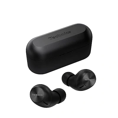 Bild av Technics EAH AZ40M2EK trådlösa hörlurar med brusreducering, Multipoint Bluetooth, bekväma in ear integrerad mikrofon, justerbar passform, upp till 5,5 timmars uppspelning, svart