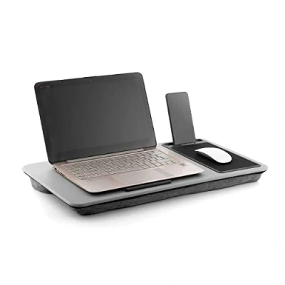 Bild av InnovaGoods® Bärbar datorbord med XL Deskion kudde, arbeta eller studera bekvämt och ergonomiskt, skrivbordsdesign perfekt för hemmet kontoret.