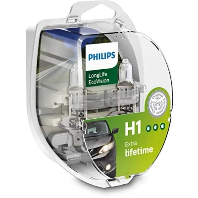 Bild av PHILIPS 12258LLECOS2 Ampoule, projecteur longue portée H1 12V 55W 3000K Halogène CITROËN: C3 I 3/5 portes, C4 II 5 C5 3, RENAULT: CLIO 3