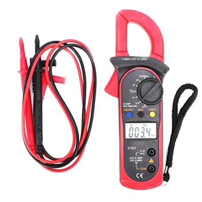 Bild av Digital Klämmätare, 400A Ac Ström, 600V Ac/Dc Spänning Multimeter, True Rms Test För Kapacitans, Kontinuitet, Motstånd, Frekvens, Med Lcd Bakgrundsbelysning (röd)