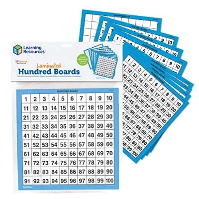 Bild av Learning Resources Torka Rengör Hundra Boards 10 Stycken Uppsättning