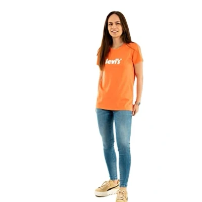 Bild av Levi&#039;s dam T tröja Grafiska teer, Ssnl affisch logotyp Persimmon, XS