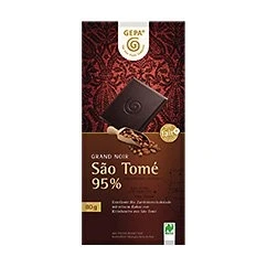Bild av GEPA Bio Grand Noir Sao Tomé 95% kakao platt bordschoklad 1 kartong (10 x 80 g)